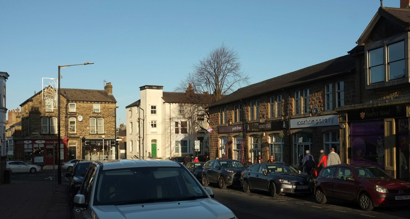 Station Parade, Harrogate, looking down the Edwardian frontages towards the Eton House quarter